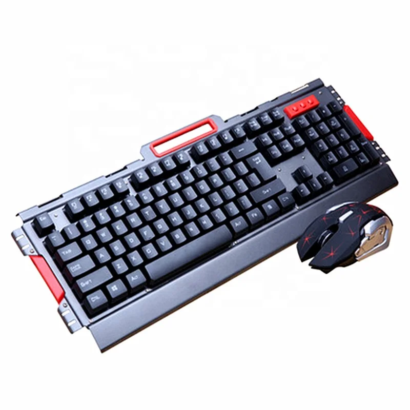 OEM wholesale Wireless 2.4G Gaming USB Nano Receive computer office game keyboard and mouse combos