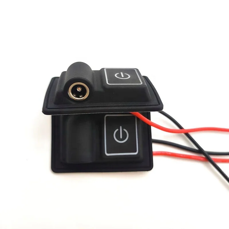 12~24V 5A high-power heating pad DC5.5 * 2.1 female three-speed temperature regulating waterproof silicone switch