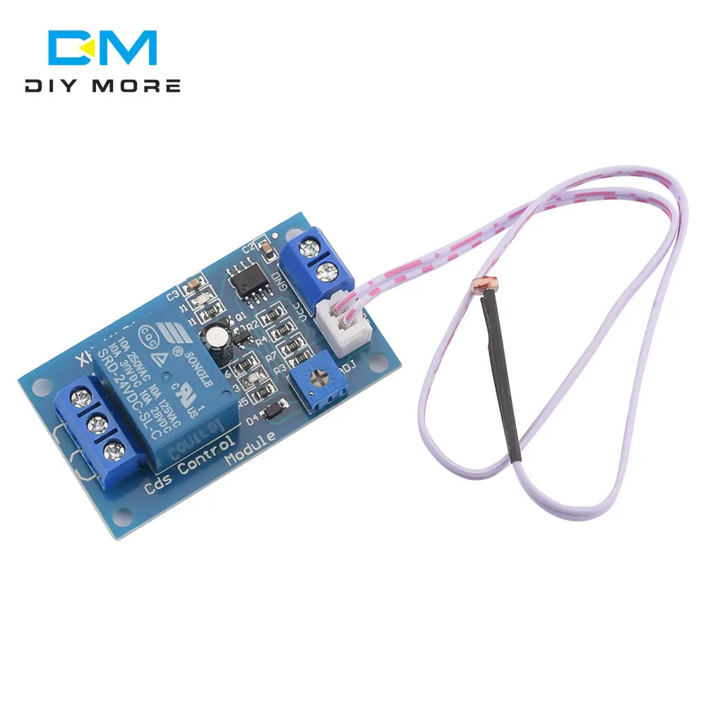 XH-M131 постоянного тока 5 В, 12 В, 24 В постоянного тока, 10A управление светом переключатель фоторезистор релейный модуль датчик обнаружения яркость автоматического контроля холодильного агрегата