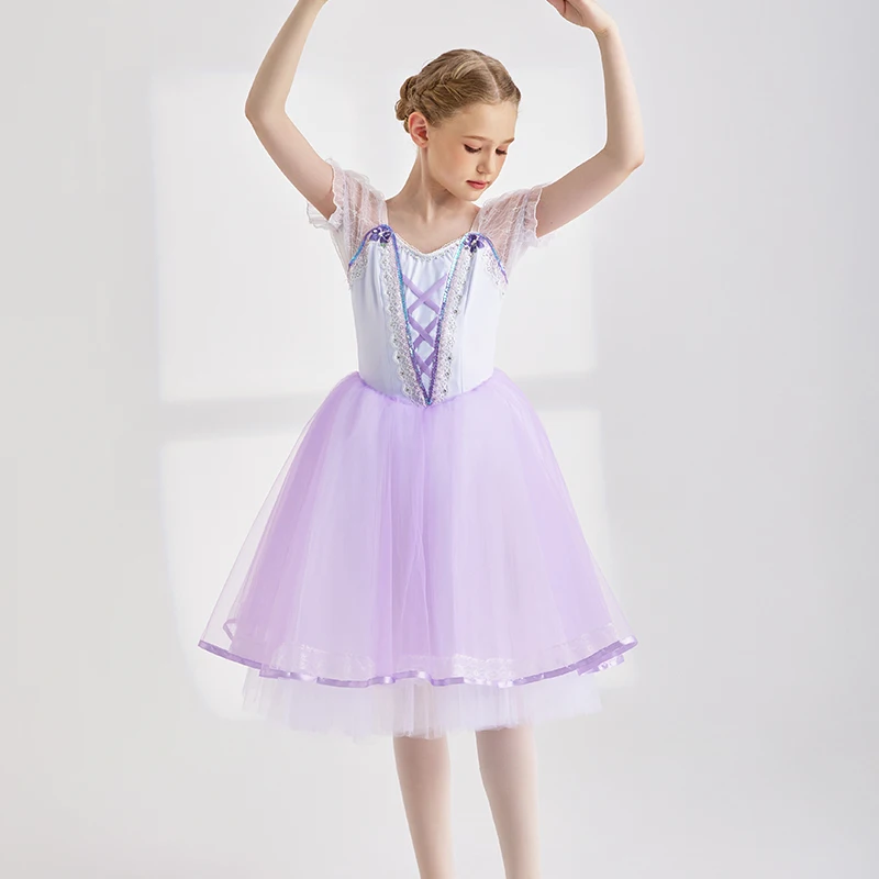 Hot selling fashion 5 Layers Light purple Performance Adult Girls stage performance Professional costumes Ballet Tutus