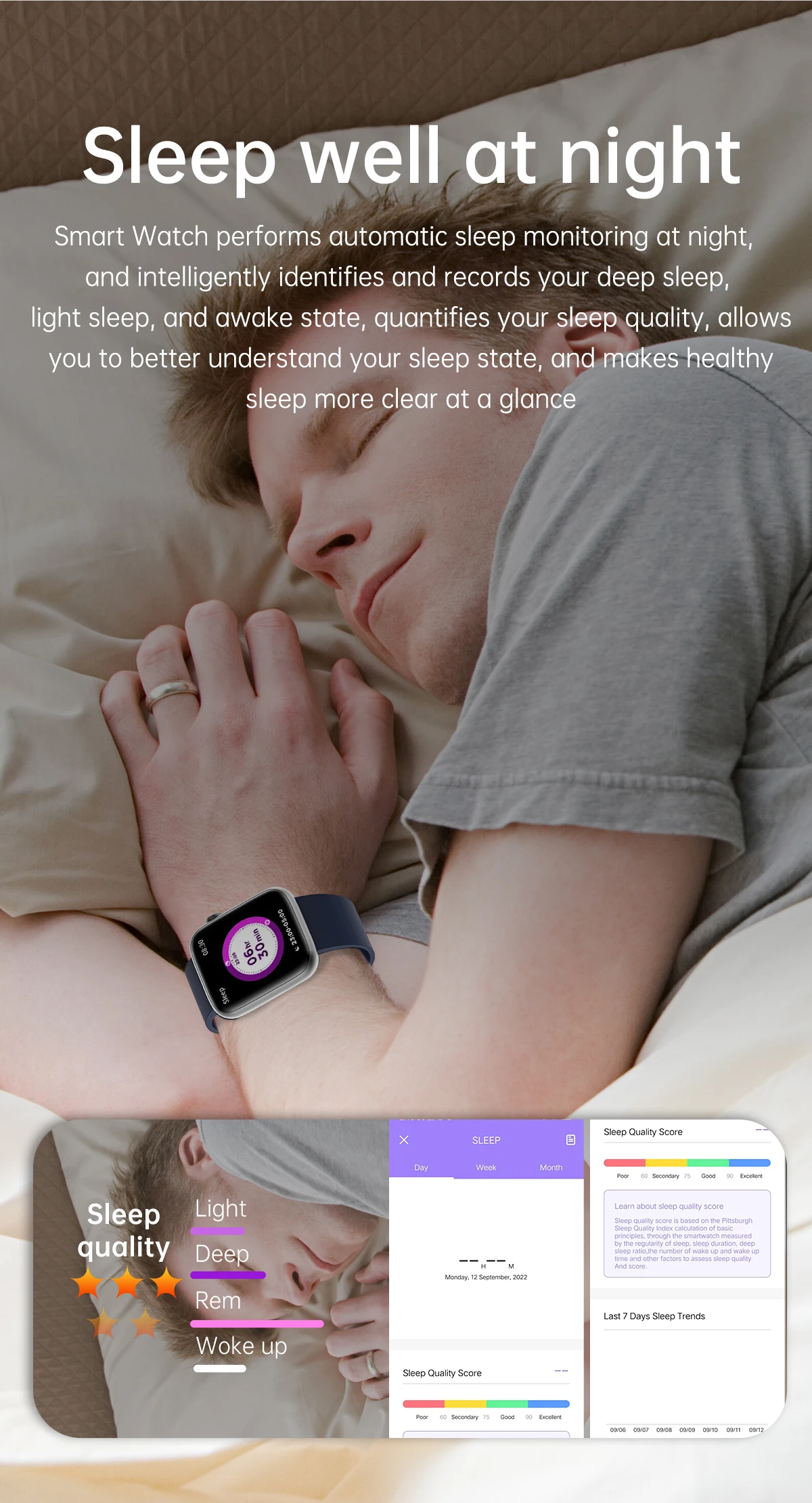 Sports Call Health Fitness Tracker Smart Watch 1.83-inch 240*284 Da Fit Heart Rate Blood Pressure Blood Oxygen Wristwatches