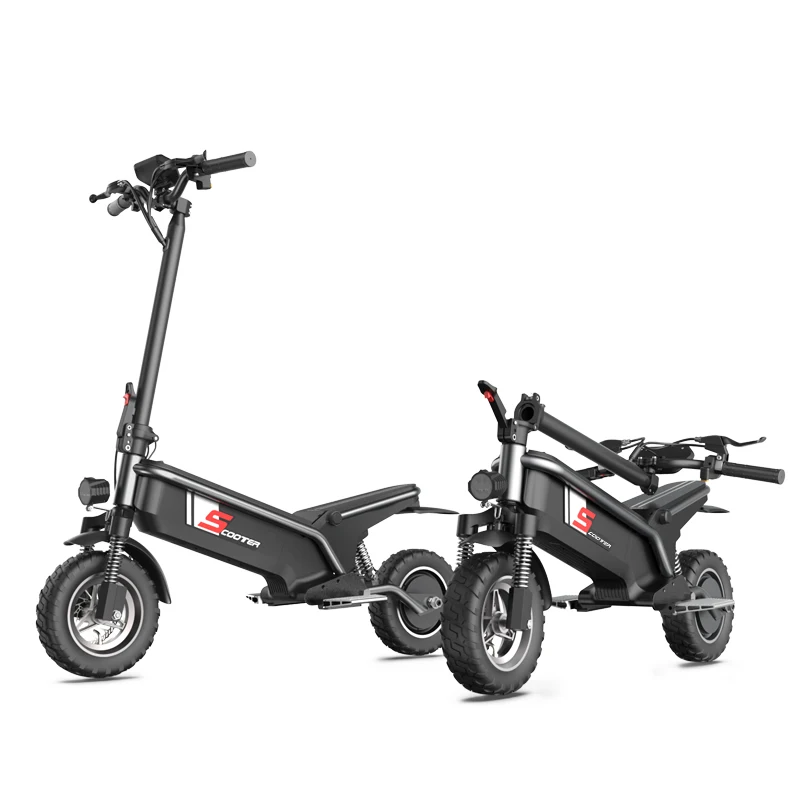 EU warehouse PXID F1 500w 10inch electric scooter with seat for heavy adults  and peadals for standing up multiple choice
