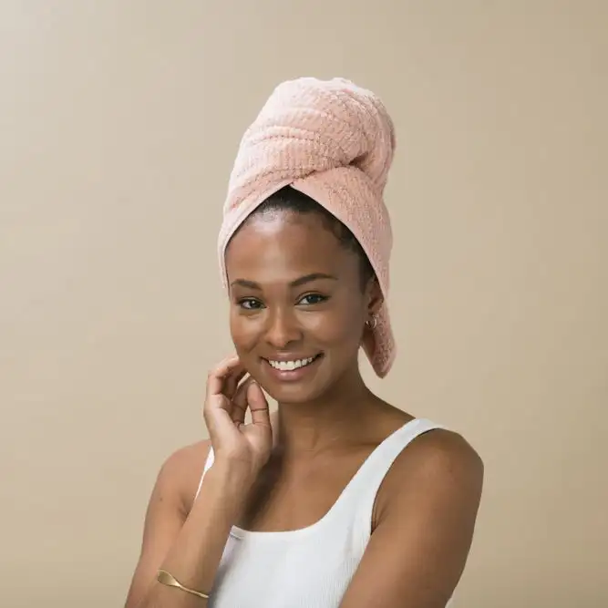 jersey cotton hair drying turban colorful hair towelling turban towel hair wrap reverse towel
