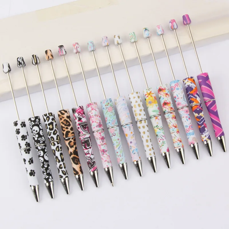 Рекламные DIY, добавьте ручки с бусинами, ручная работа, декоративные пластиковые шариковые ручки с бусинами