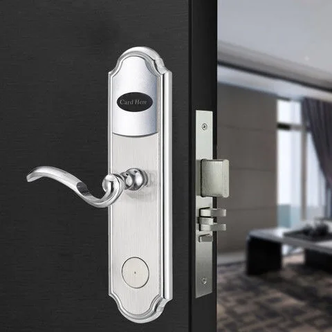 Haoding RF220 best selling stainless steel electronic hotel door lock system with T57 M1 card