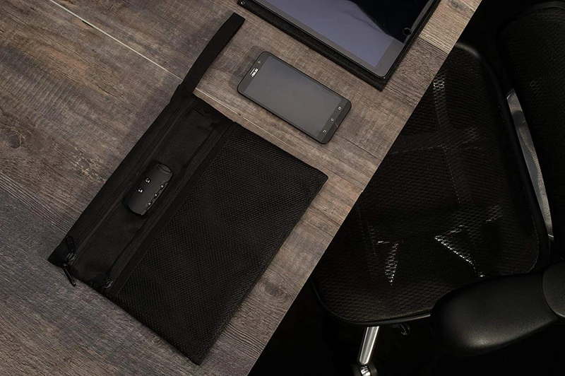 Pocket Smell Proof Bag with Combination Lock and Activated Carbon Lining