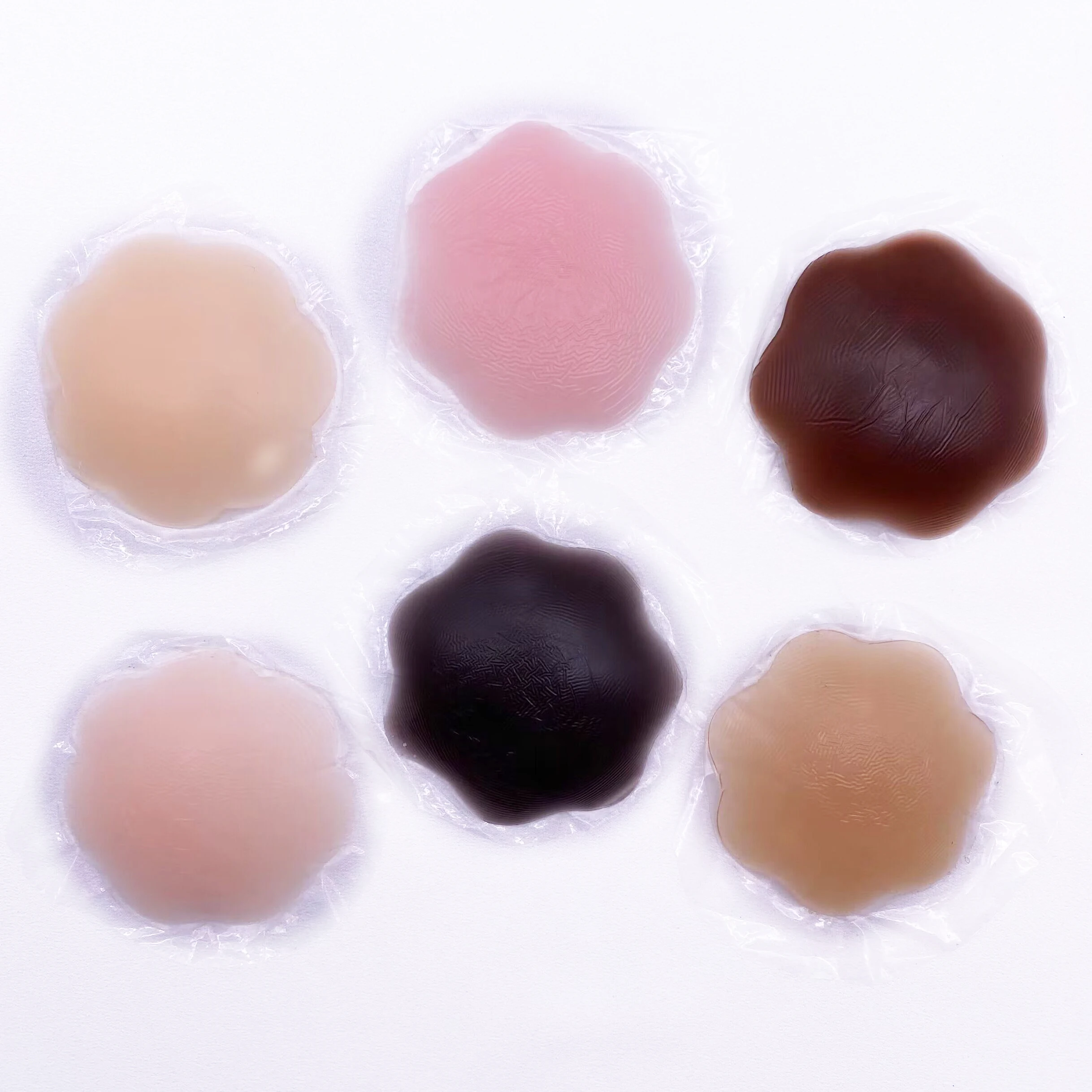 Skin Breast Petals Adhesive Nipple Cover Medium Color Silicone Reusable Pasties for Women
