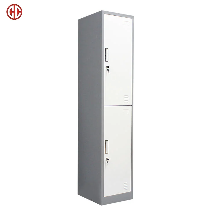 Durable Quality 2 Door Steel Locker Clothing Steel Storage Wardrobe Colorful School Clothes Storage Locker  For Changing Room