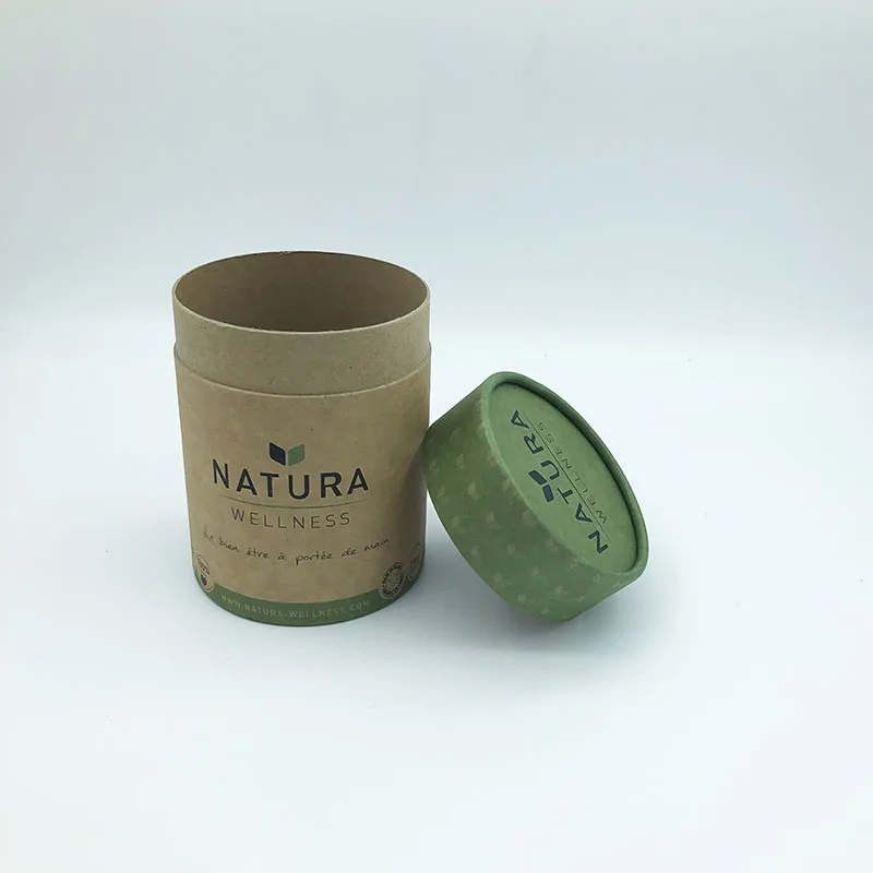 Large tea paper tube tea tin canister sugar coffee tea canister