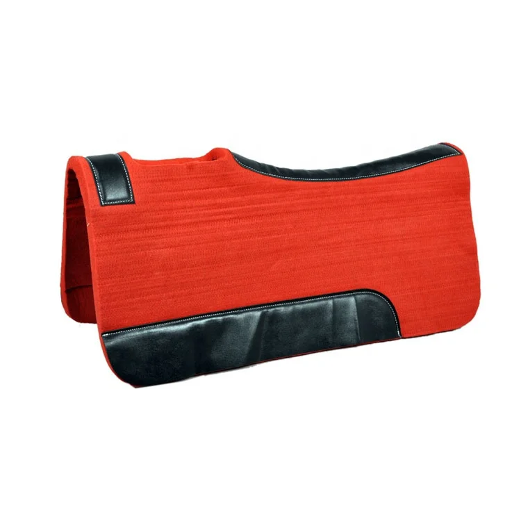 3/4 inch 32x32 Western Horse Tack Saddlery Horse Equipment White Contoured Wool Felt western Saddle Pad For Horses