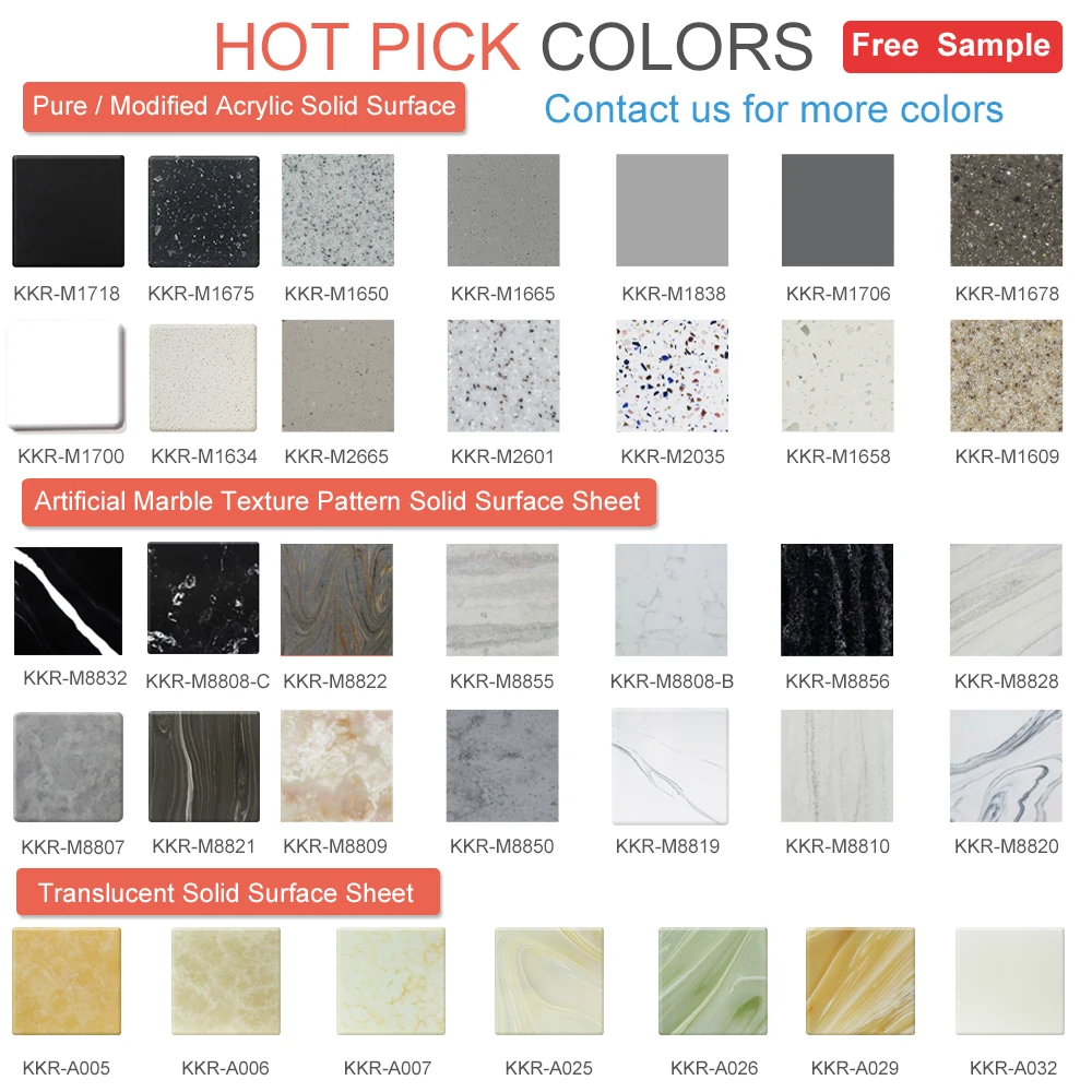 
Natural Marble Pattern Solid Acrylic Solid Surface Artificial Stone Sheets/Big Slabs 