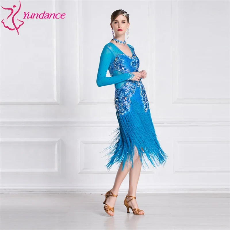 L-18314 Новая взрослая Женская национальному стандарту дружбы для латиноамериканских танцев конкурс платье