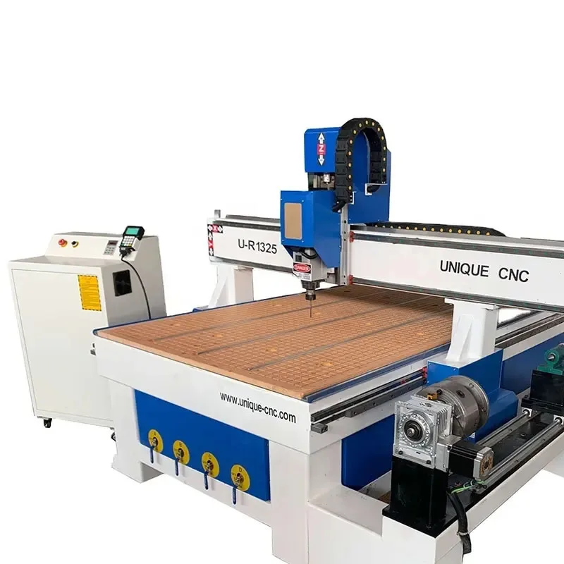 Safe and durable 1325 4 axis cnc router cnc 4 axes heavy duty wood router for engrave flat wood MDF