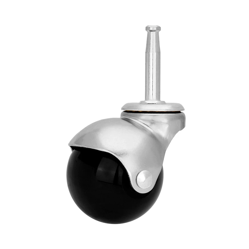 Universal 2 Inch Office Chair Caster Wheel 50mm PP Ball Furniture Casters Swivel Wheel Rubber Castor Metal Bracket