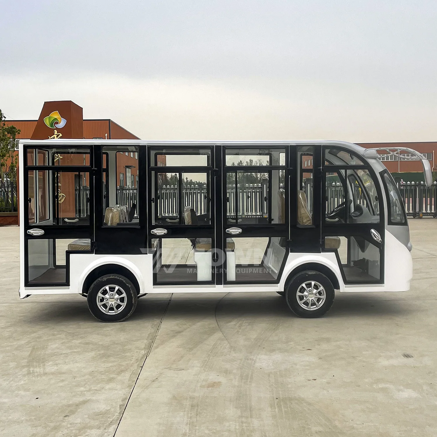 Certification Solar Sightseeing Bus Car Electric City Shuttle Passenger School Bus for Sale