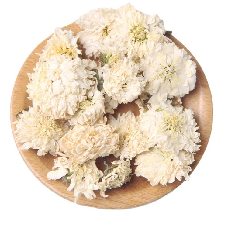 Organic Premium HuangShan White Tribute White Chrysanthemum Tea Herbal Flower Tea Loose Leaf