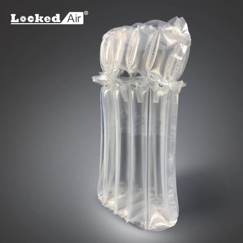 Good quality filled pe transportation protection cushion packaging shockproof air cushion column packing bag