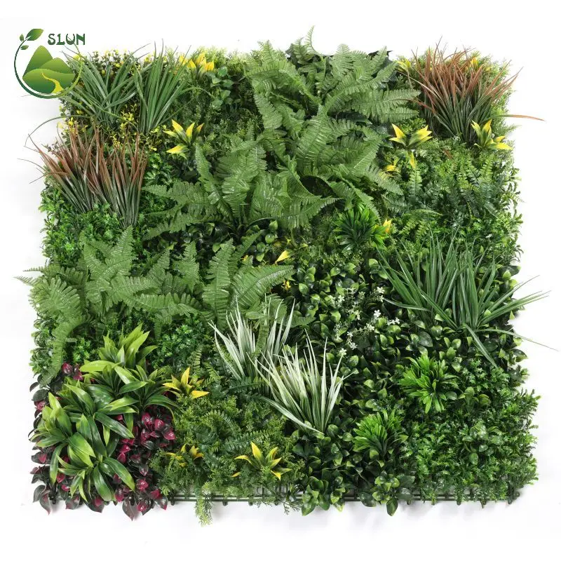 Factory custom made natural artificial plant vertical 3d wall plastic grass wall artificial plant blanket wall