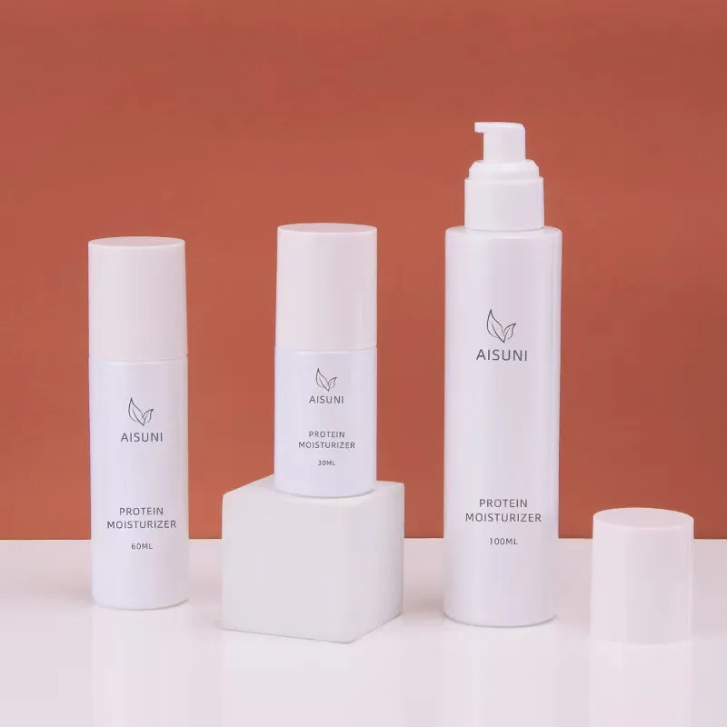 Pearl White 30g 50g Luxury Glass Cream Jar Lotion Pump Bottle Cosmetic Spray Bottle 60ml 100ml 120ml Skincare Empty Packing