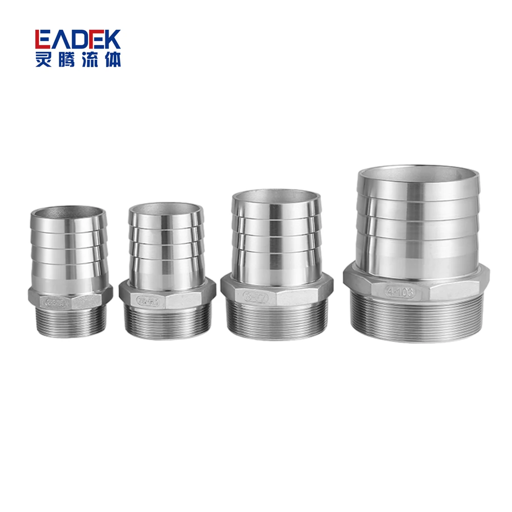 Top Grade Customized Package  Stainless Steel Hose Adaptor Male Threded Hose Nipple Fittings