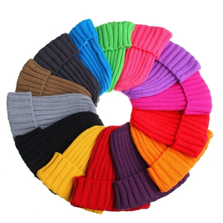 Женская шапка унисекс из смеси хлопка, однотонные теплые мягкие вязаные шапки в стиле хип-хоп, мужские зимние шапки, женские шапочки, облегающие шапки для девочек, оптовая продажа