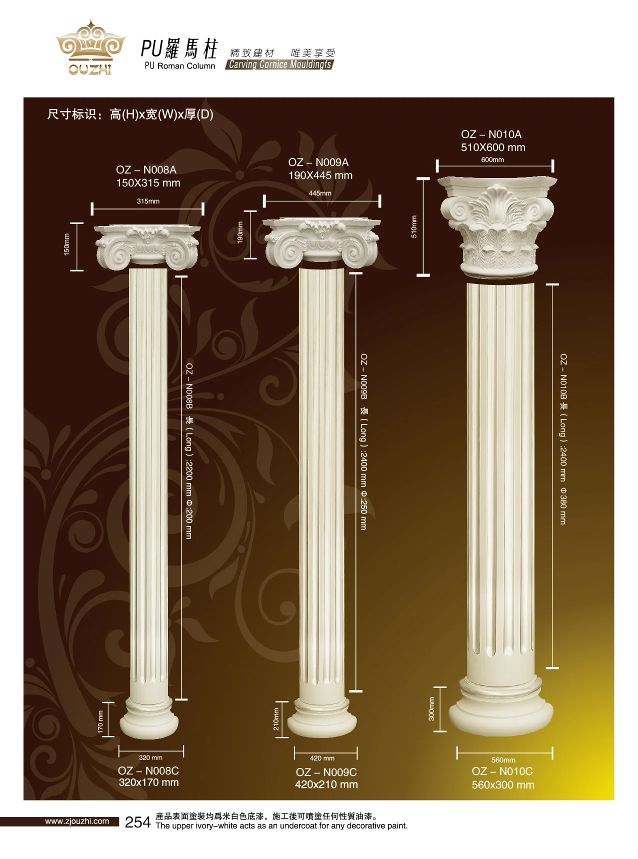 Hot Sale Greek Decorative Plastic PU Roman Pillar Column for Wedding Decoration