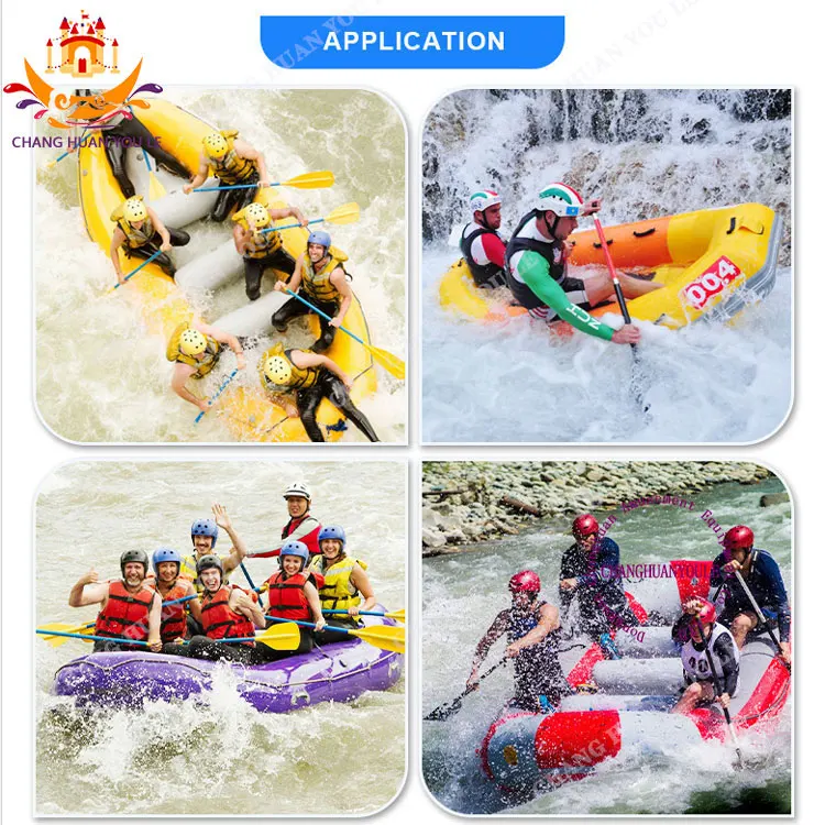 Factory custom PVC high quality Materia Inflatable Rafting Boat Whitewater River Rafting Boat
