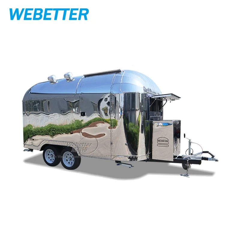 WEBETTER 4 meters mobile airstream churros fast food trailer for sale usa