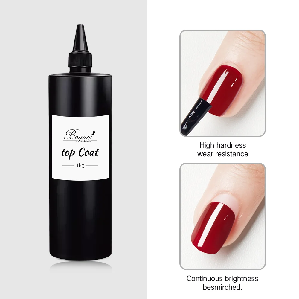 SCI Wholesale 1kg Gel Polish Clear Uv Led Matte Velvet Nano Long Lasting Top Coat Nail Polish