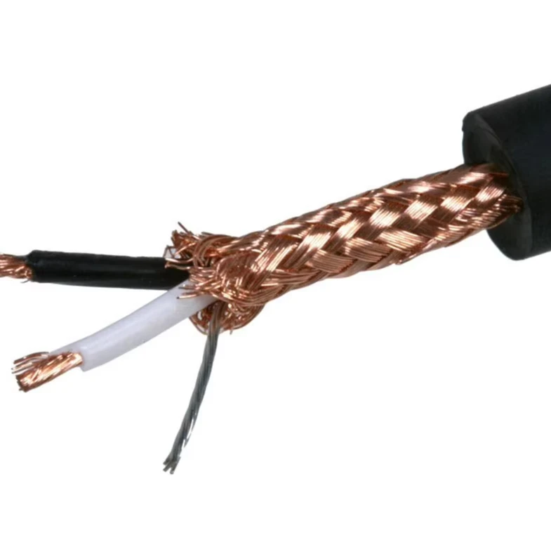Low noise stereo professional microphone cable 24AWG 2 core copper with  braided  high quality microphone cable wire