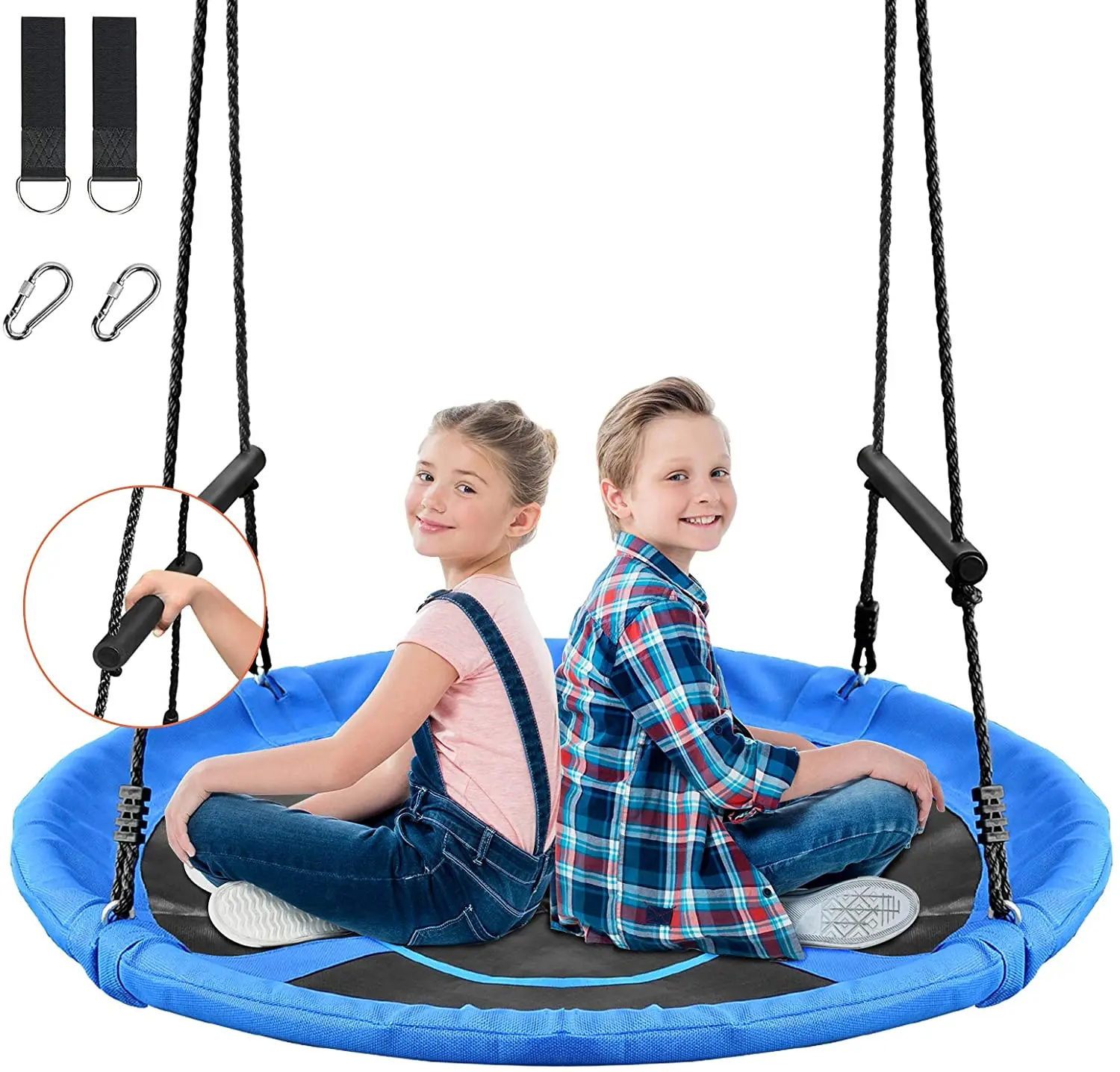 High Quality Safety Outdoor Indoor Round Swing Large Children Saucer Tree Swing