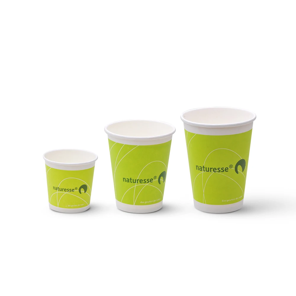 Wholesale Ripple recycled paper tea coffee Paper Cup white custom eco friendly 8oz china