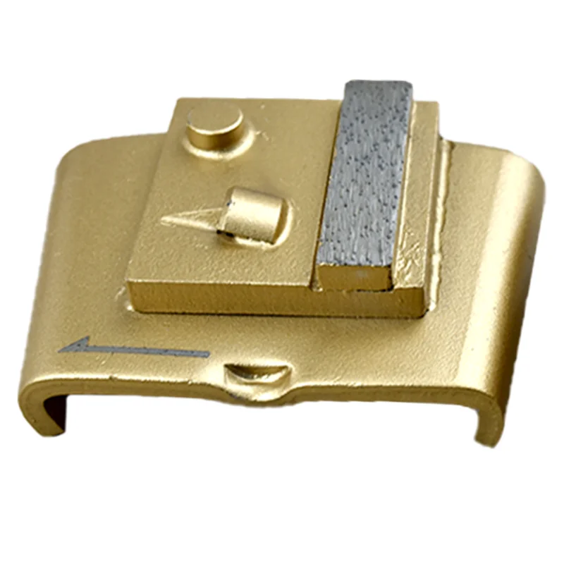 Split 2 PCD Segments Metal Bond Concrete Floor Grinding Trapezoid Grinding Shoes For Epoxy Coating Remove