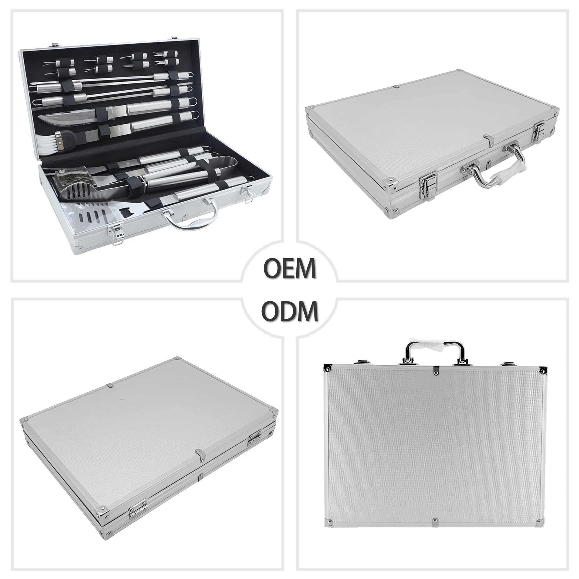 Custom Size Sliver Aluminum Knife Handle Tool Case with Foam