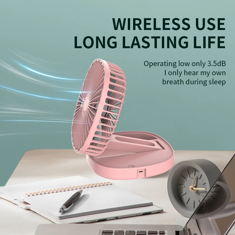 2023 Hot Selling Table Folding Storable Fan Air Circulation Cooling Fan Phone Holder Desk USB Fans Can Add Aroma Diffuser Liquid