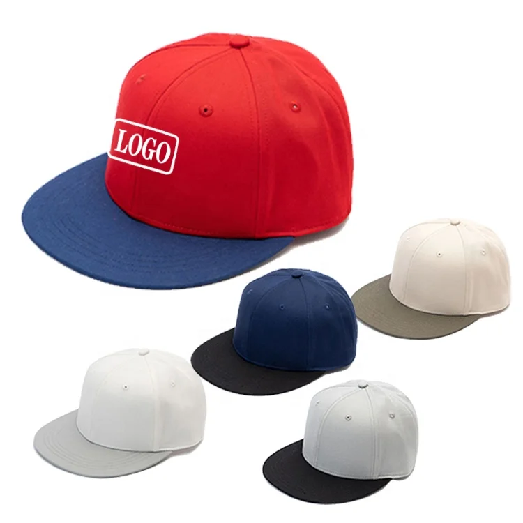 Custom Logo Hip Hop Men 6 Panel Outdoor Flat Peak Blank Baseball Snapback Hat Cap