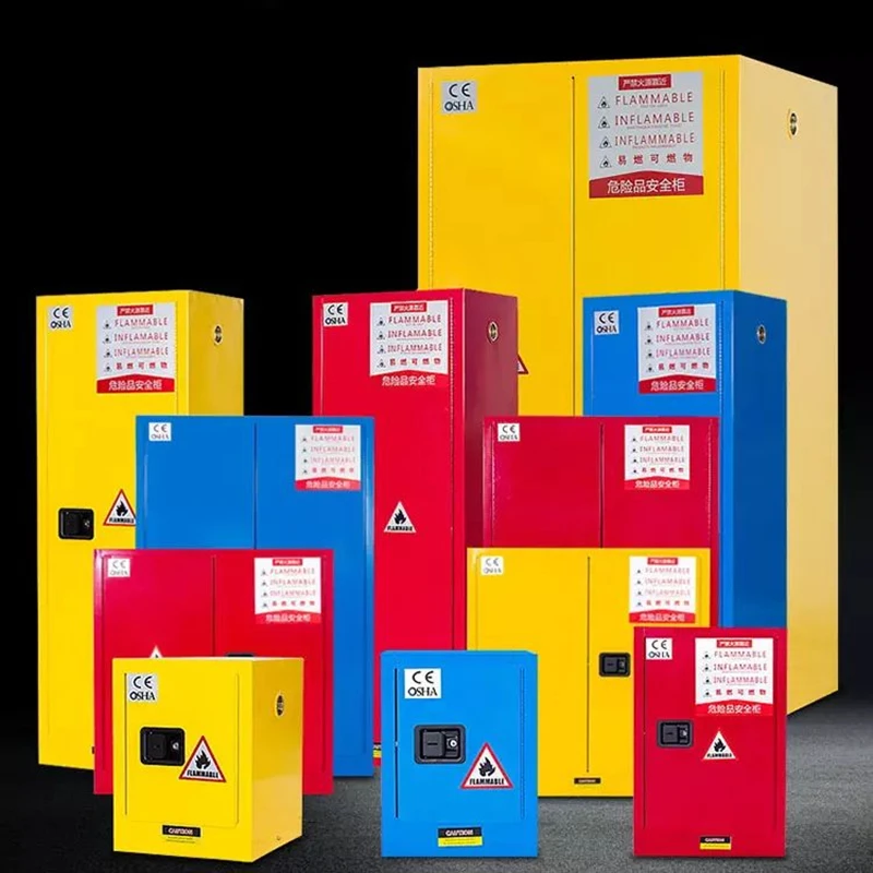 Certified 1 Vertical 200L Oil Drum 55 Gal/207L Fireproof Flammable Safety Storage Cabinet for Laboratories