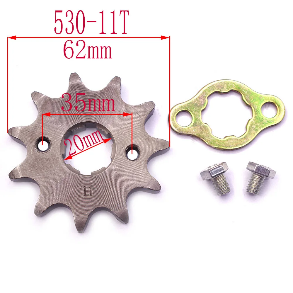 Front Engine Sprocket Star #530 10T-20T 12 13 Teeth 20mm For 530 Chain With Locker Motorcycle Dirt Bike PitBike ATV Quad Parts