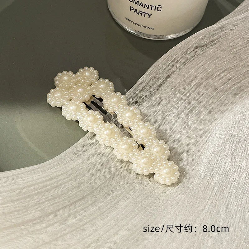 Wholesale Factory Korean Diamond Rhinestones Custom BB Hairpins Pearl Beaded Bride Hair Clips for Women Girls Accessories
