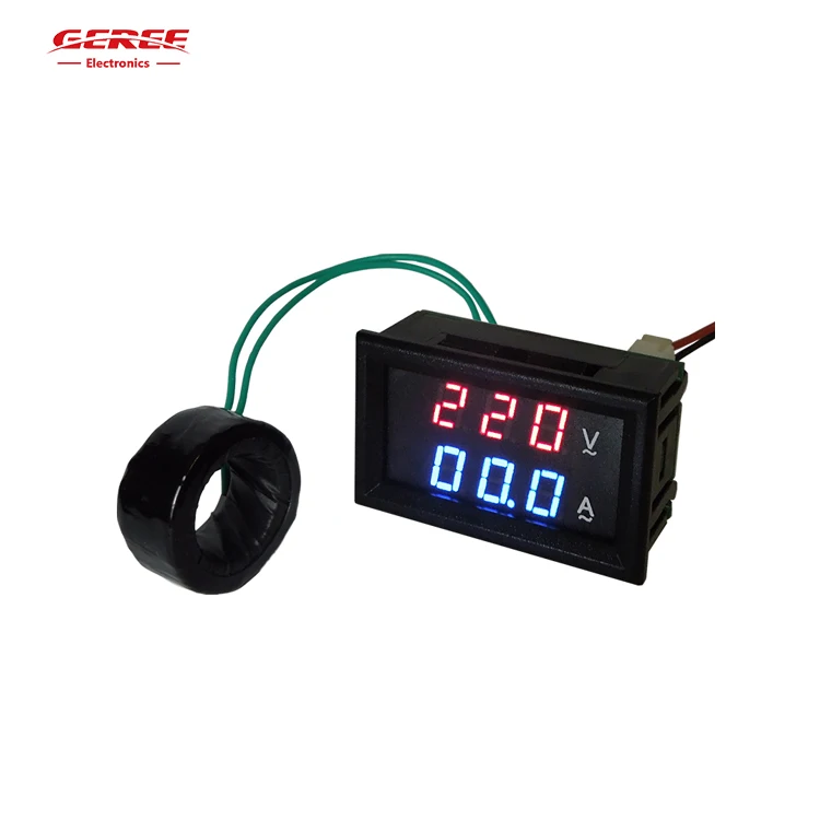 New Product Explosion YB27VA Electronic Wattmeter AC60~500V Voltage and Current Protector 2 in 1 Ammeter Voltmeter Dual Color