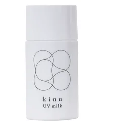 100% natural silk for soft and moist UV protection Kinu UV Milk Cream SPF27 PA+++