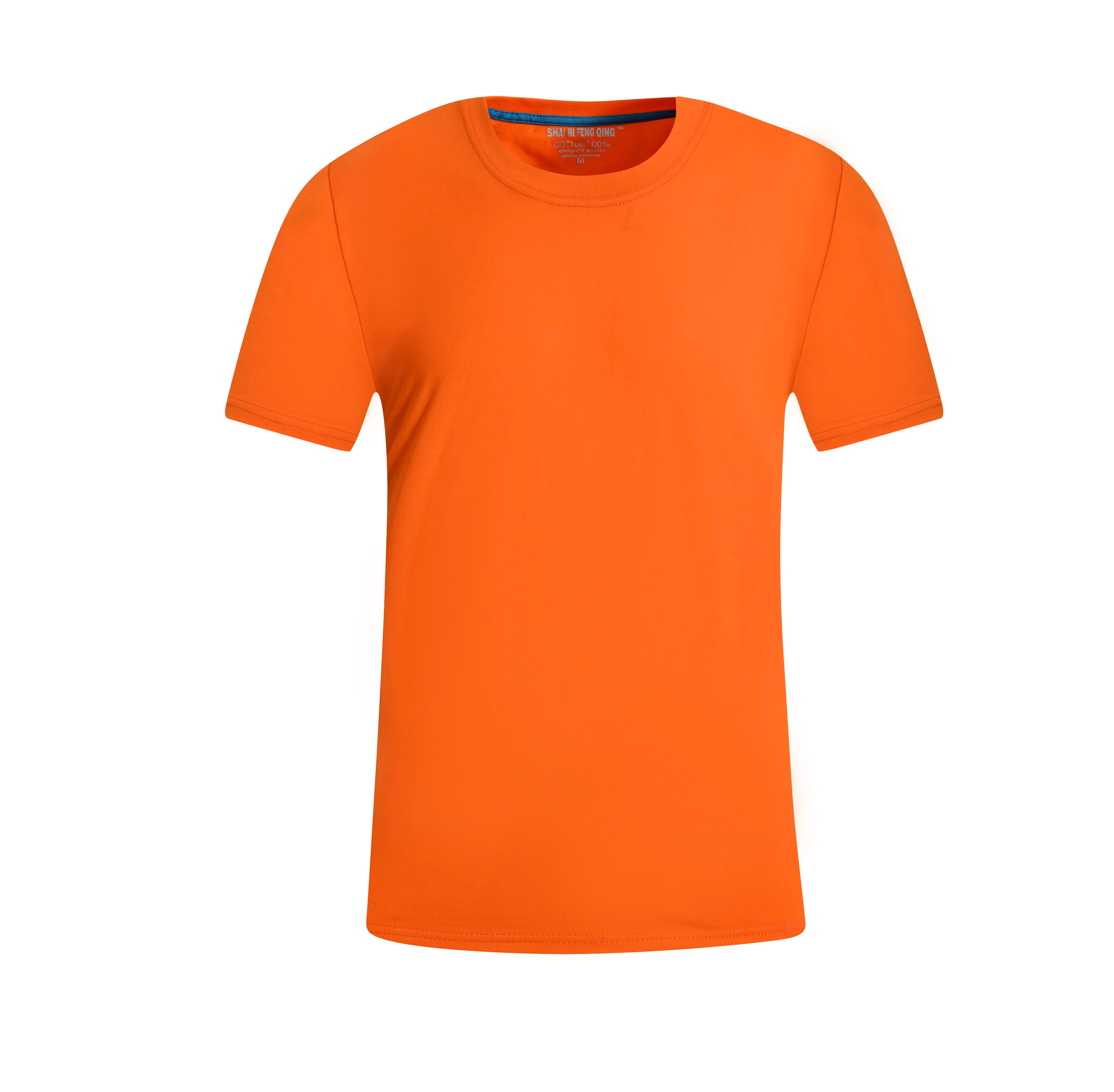 220 г хлопковая однотонная чайная рубашка группа Пользовательский логотип круглый вырез короткий рукав Футболка для