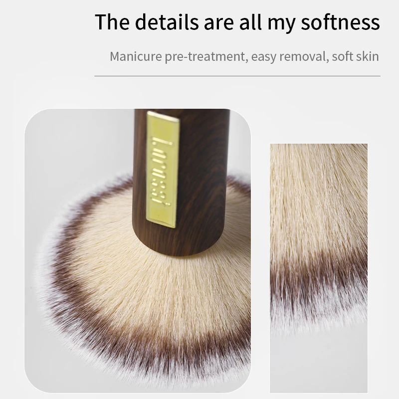 Wholesale Short Nylon Wool Wooden Nail Cleaning Brush Nail Dust Cleaning Brush