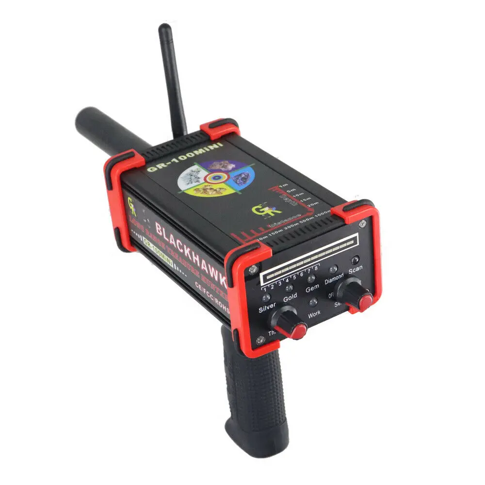 Black Hawk GR-100MINI Underground Metal Detector Red Color GR100MINI Gold Diamond Silver Copper Gem Minerals Finder
