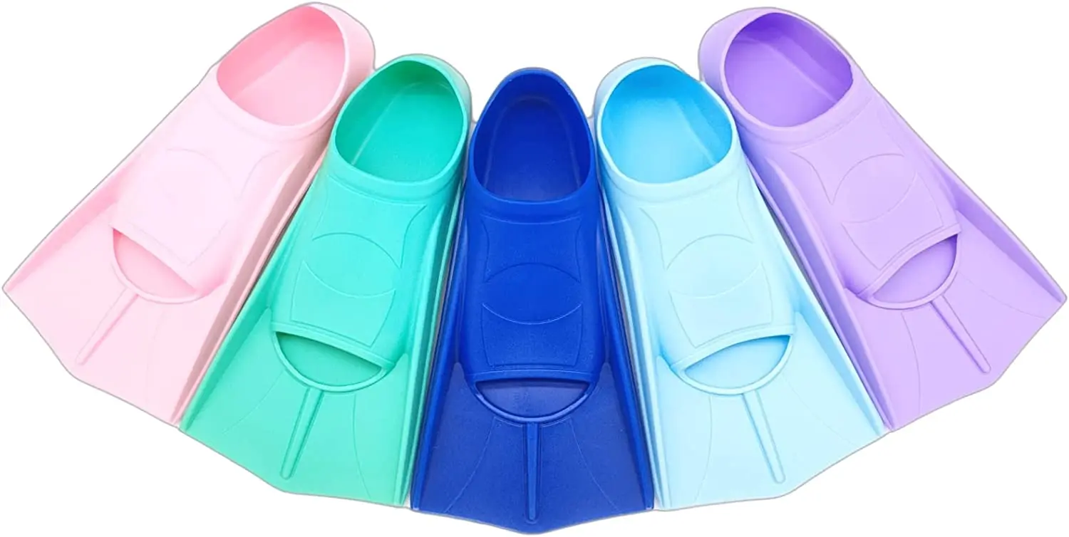 Factory Price Wholesale Custom Short Swim Flipper Full Foot pocket Snorkeling Fins Diving Flippers Swimming Equipment