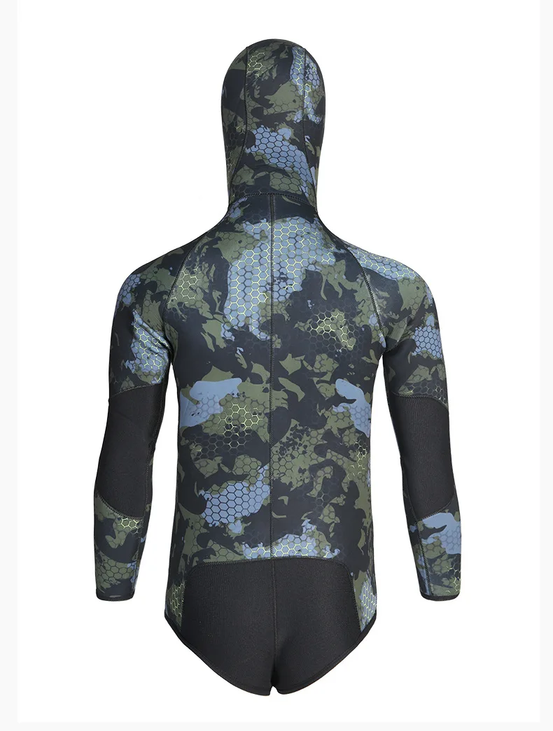 7MM spearfishing wetsuit CR smooth skin diving suit OUZO split camouflage cold and warm thick free diving fishing suit