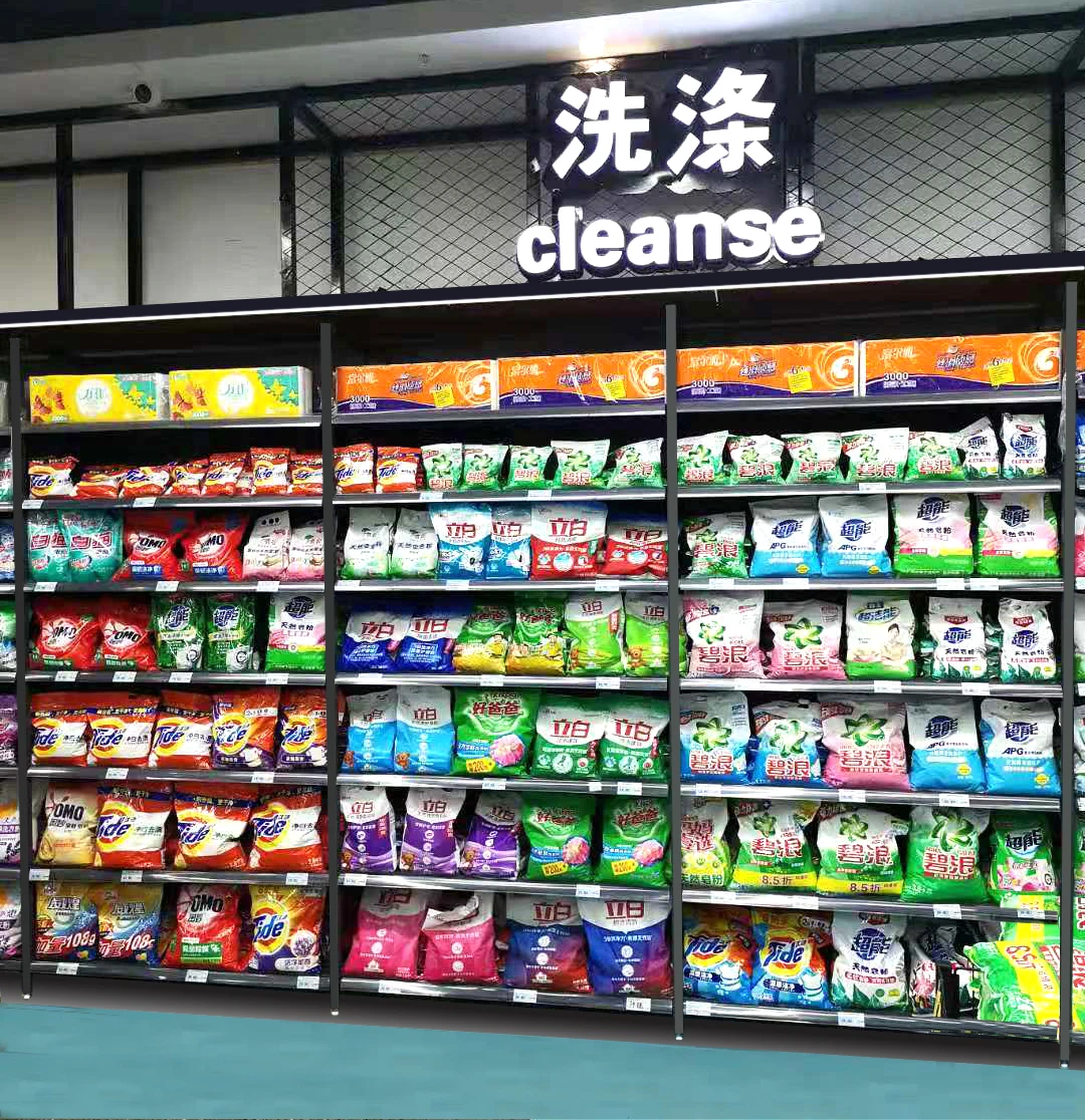 Well Designed Grocery Shelves Wall Side Supermarket Rack Retail Store Shelf