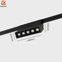 KESHUO factory wholesale 48V10W3000K 4000K 5000K can be customized ultra-thin magnetic suction system LED magnetic grille light