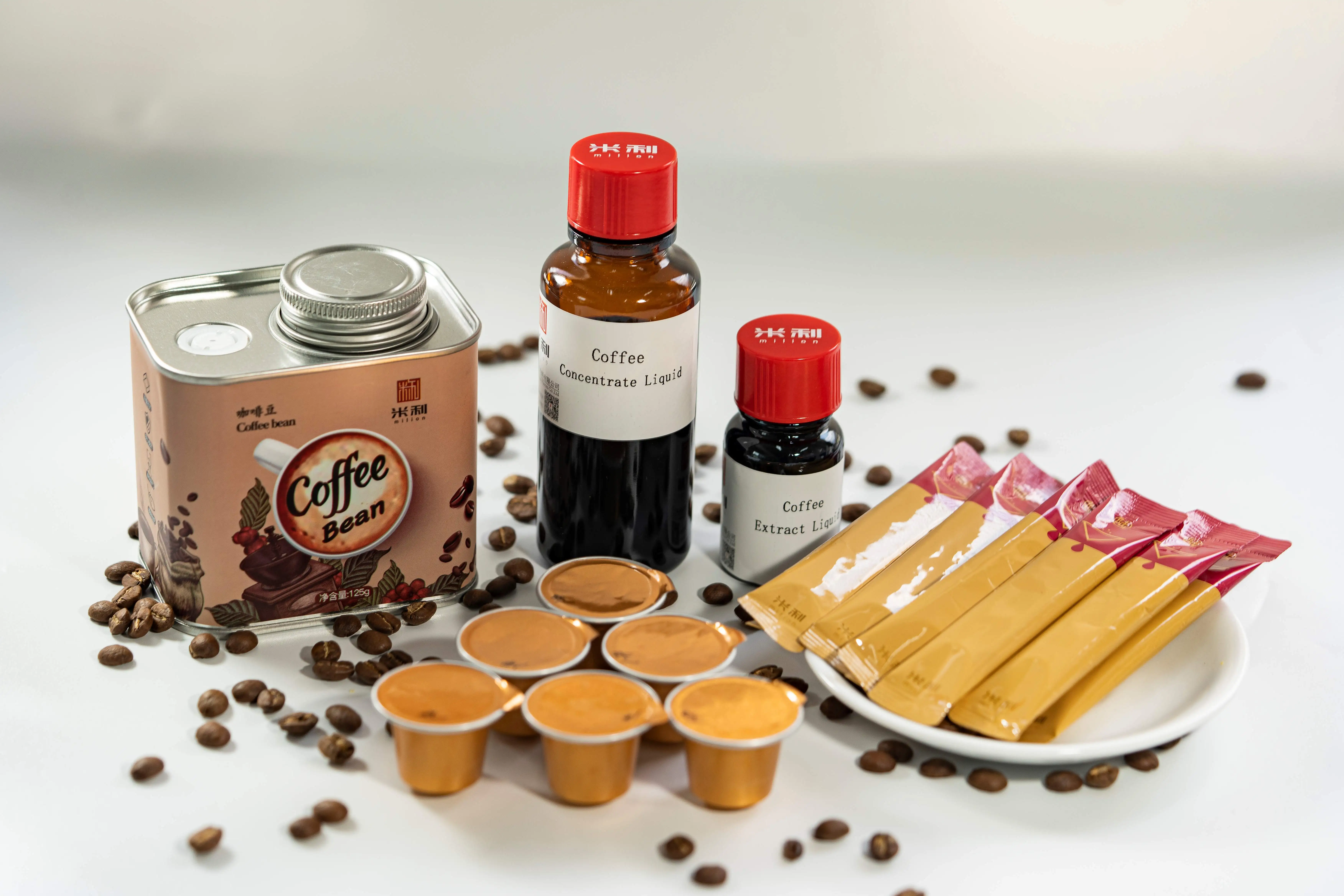 Высококачественный кофейный концентрат Арабика в зернах Nuatty ароматизированный карамелизированный пакет для упаковки пищевой растворимый кофе 20 кг