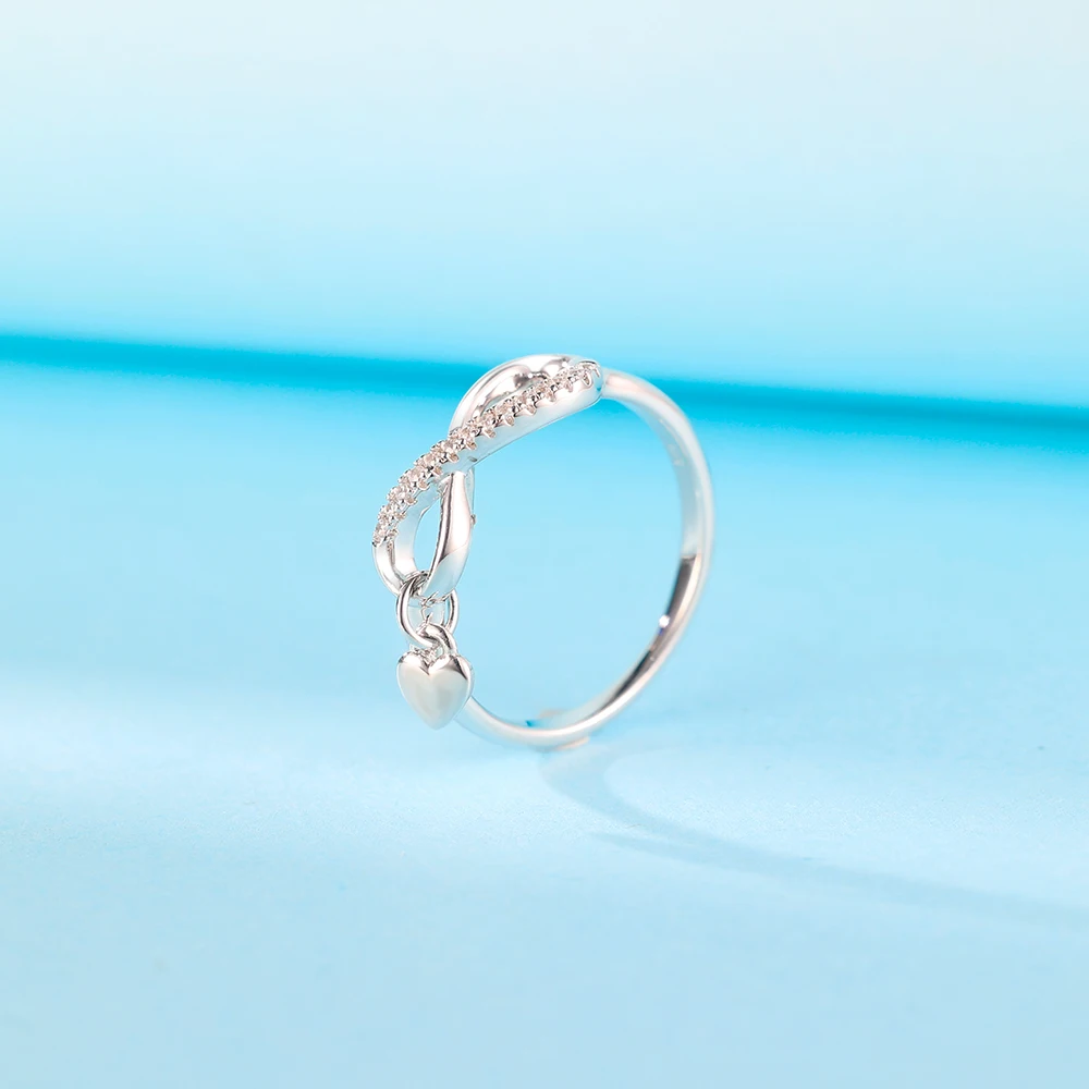 Grace Jewelry Love Heart Charm Design Couple Ring 925 Sterling Silver Fine Engagement Women Rings Jewelry for Women